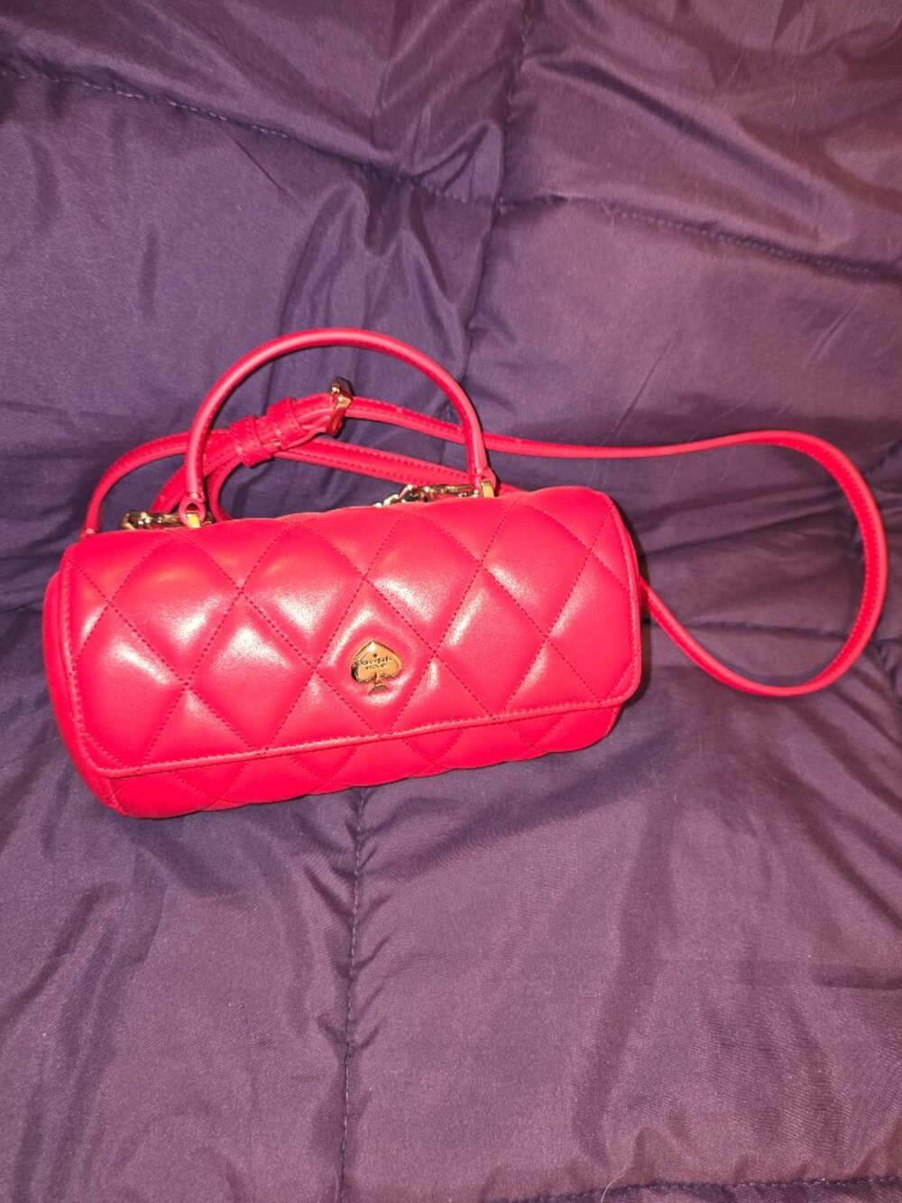 kate spade heart barrel quilted crossbody